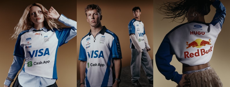 F1 RB ビザ・キャッシュアップ　ヒューゴ サッカー シャツ ゲームシャツ Visa Cash App RB F1 2026 Men's Team T-Shirt - White – CMC Motorsports®